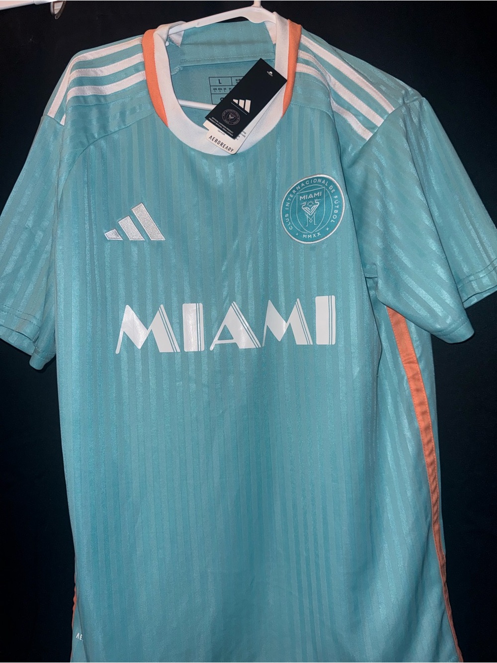 adidas Men’s Messi #10 Teal and Orange Soccer Jersey - Picture 2 of 3